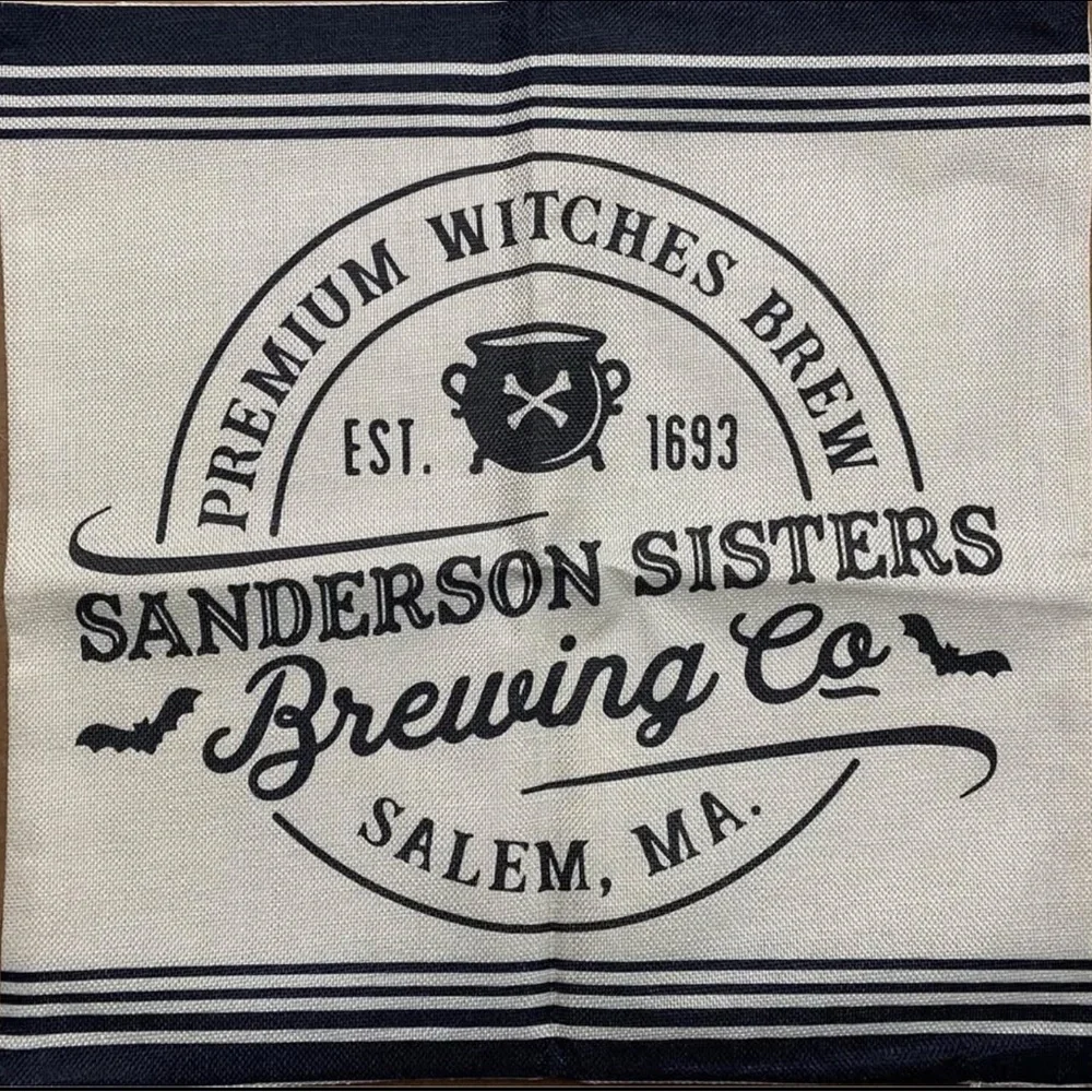 Witch Museum Pillow Covers 18” x 18” - Black and White